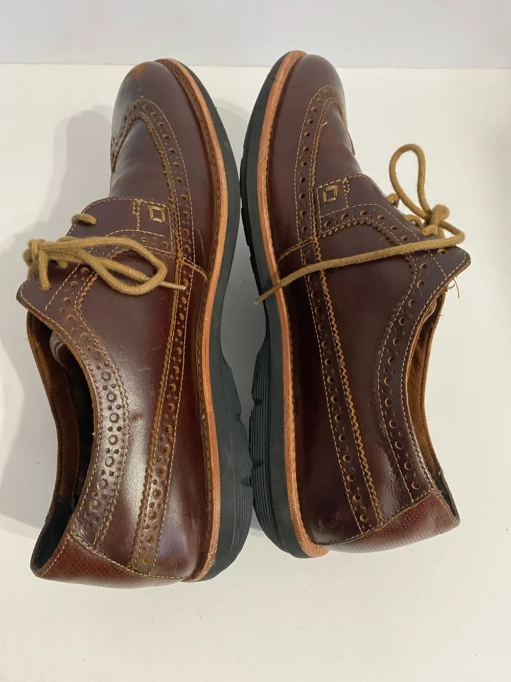 Timberland Earthkeepers Men's 8.5 Brown Brogue Wingtip Oxfords With Sensorflex